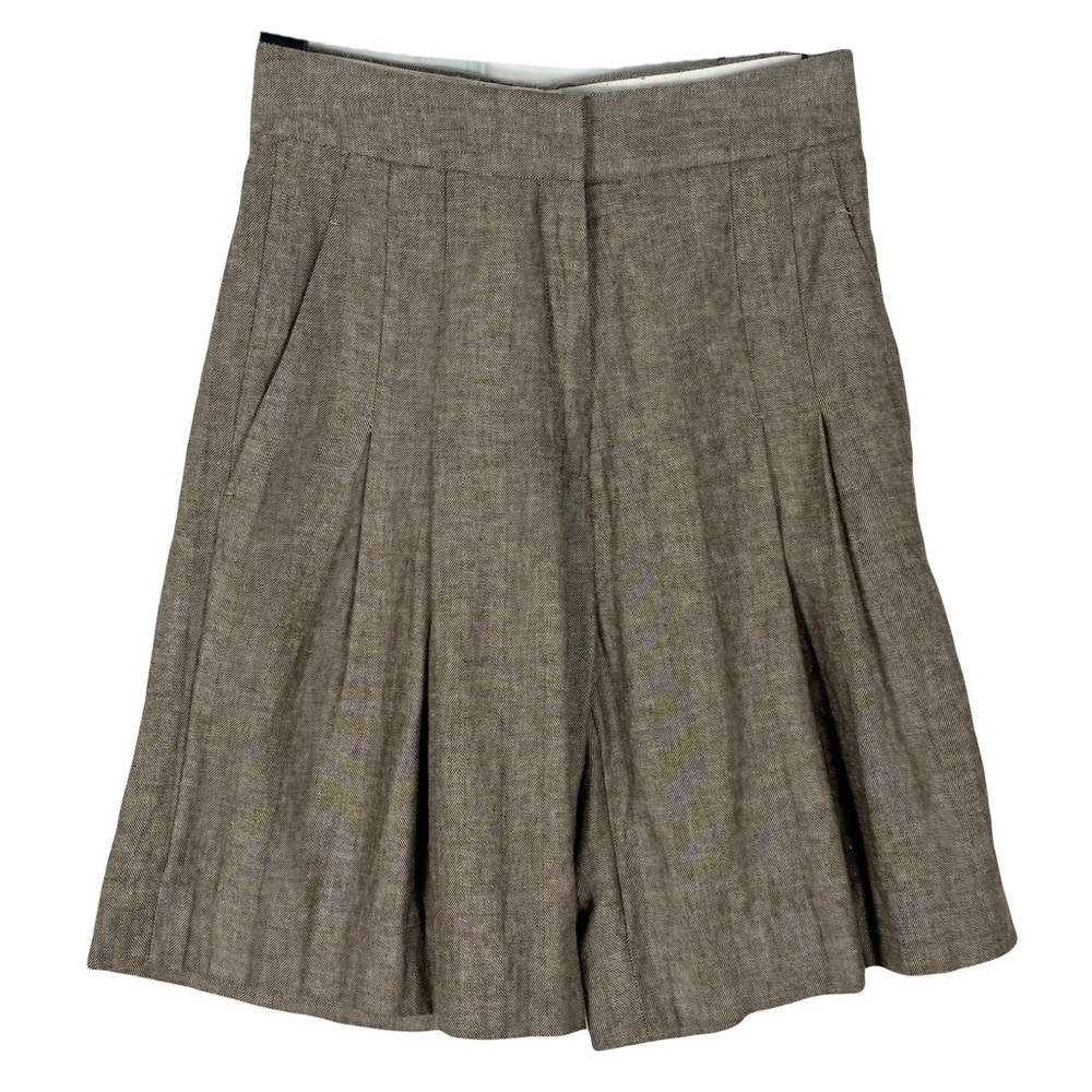 Nwot Gia Studios Linen Cotton Pleated Shorts 36/S